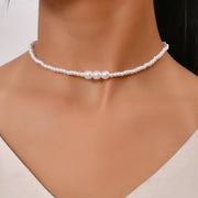 Ivy - Eleganter Choker mit Großem Perlenkristall-Anhänger