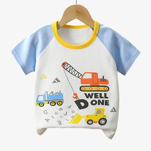 Patrick - Sommer Cartoon T-shirts Kurzarm 100% Baumwolle Babykleidung