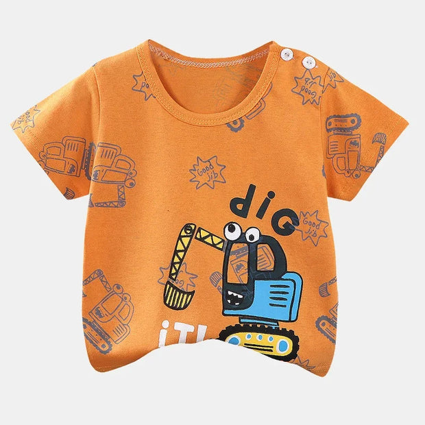 Patrick - Sommer Cartoon T-shirts Kurzarm 100% Baumwolle Babykleidung