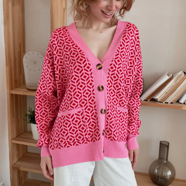 Lia - Eleganter Strick-Cardigan mit Knopfleiste