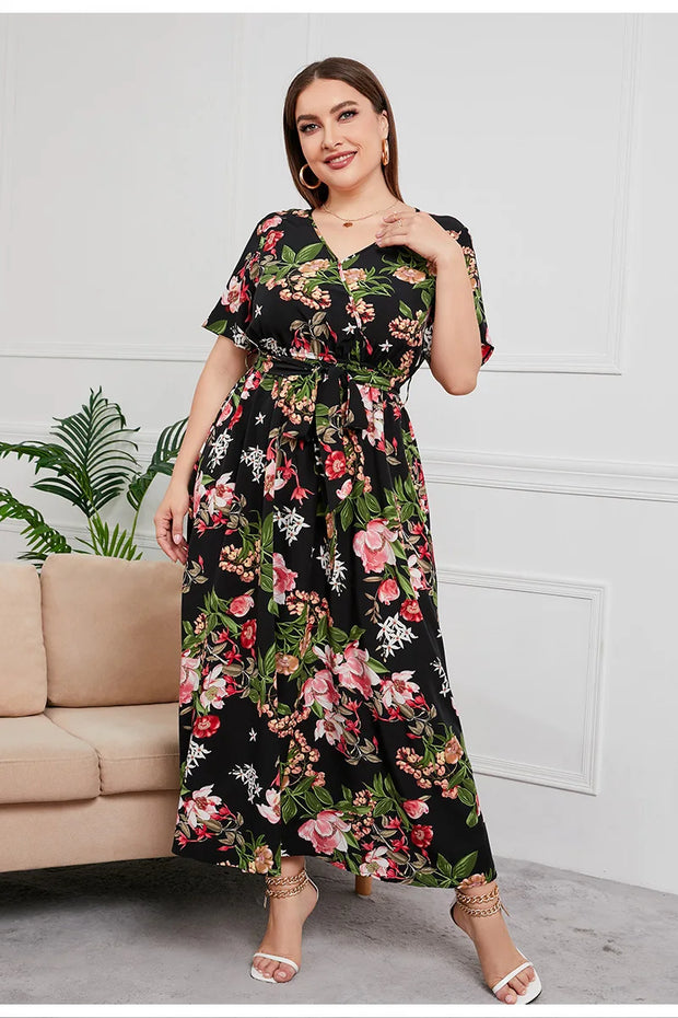 Juliann - Plus Size Sommerkleid mit V-Ausschnitt