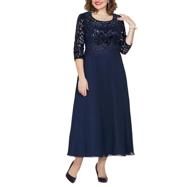 Juliann - Plus Size Spitze Chiffon Kleid