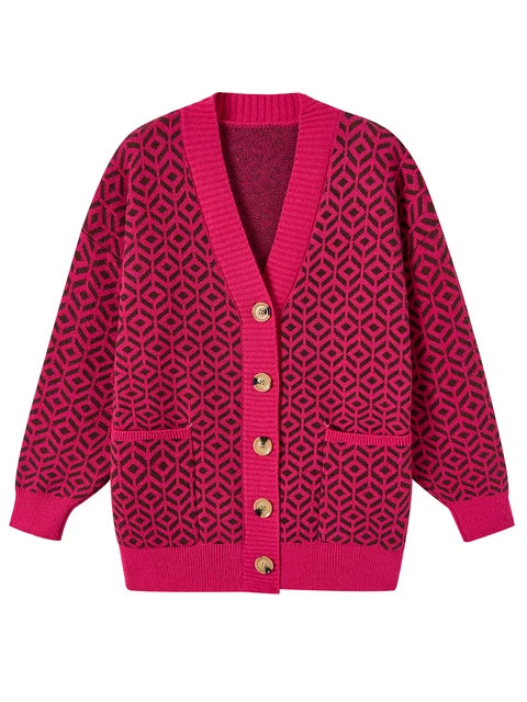 Lia - Eleganter Strick-Cardigan mit Knopfleiste