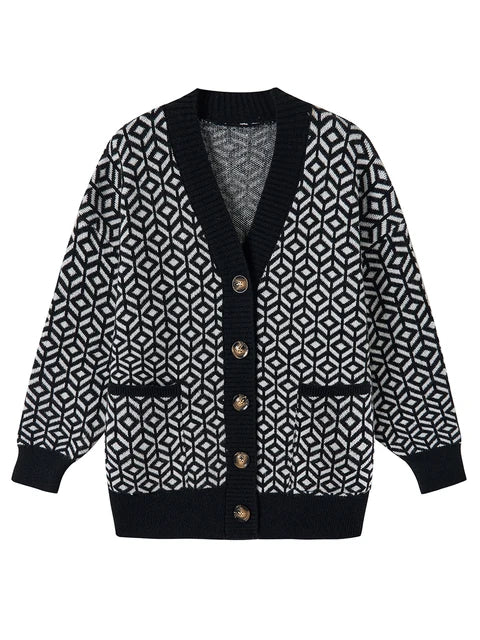 Lia - Eleganter Strick-Cardigan mit Knopfleiste