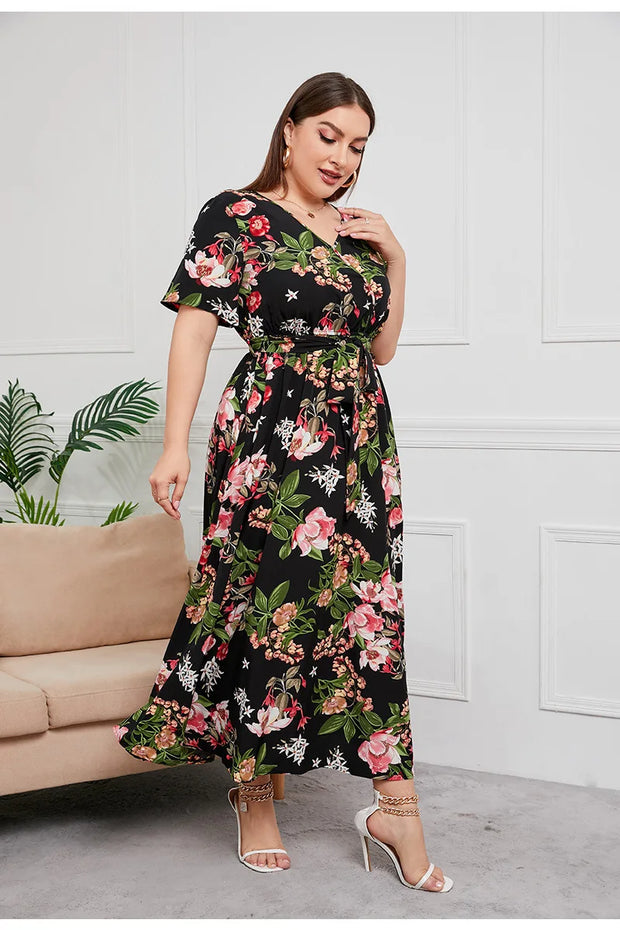 Juliann - Plus Size Sommerkleid mit V-Ausschnitt