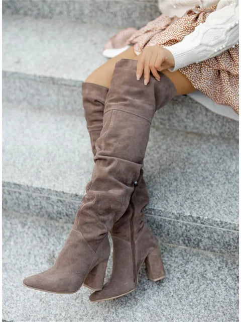 Sienna - Retro-Stiefel mit hohem Absatz