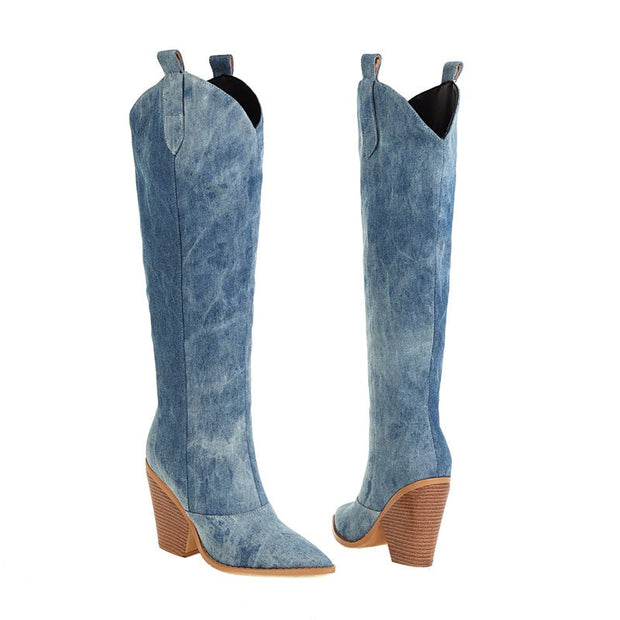 Paloma - Cowboy-Stiefel aus Denim