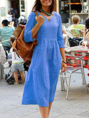 AUDREY - Kleid mit mittellangen Ärmeln