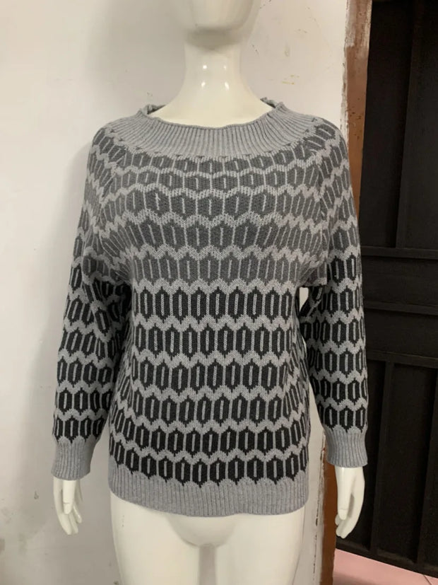 Leny - Rundhalsausschnitt Kintted Pullover